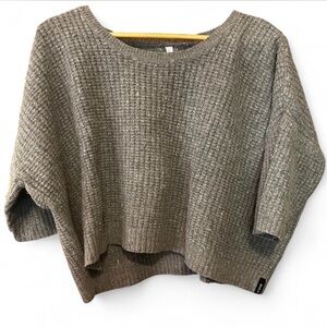 RVCA Women's Textured Gray Sweater with Short Sleeves💕✨